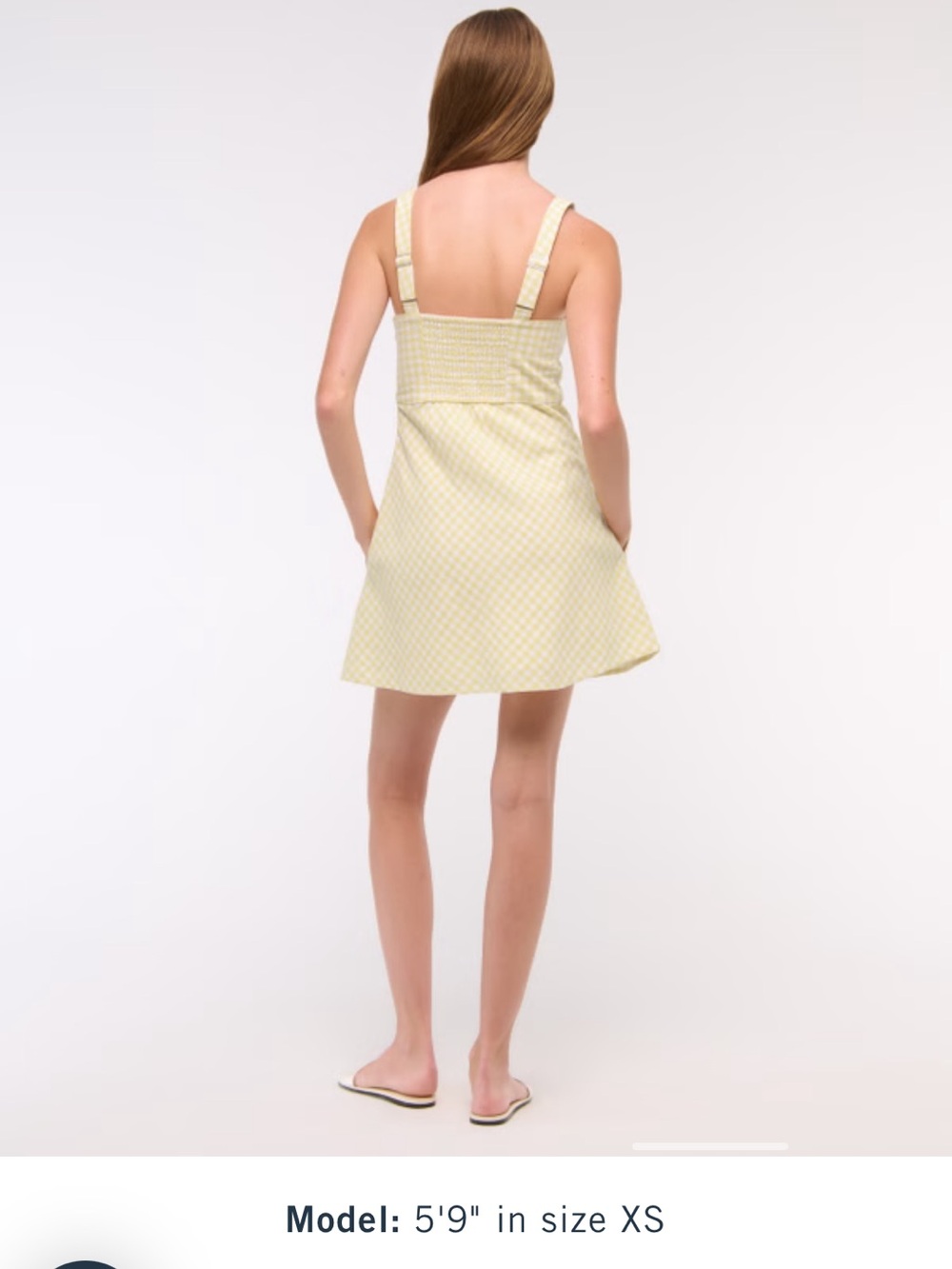 Abercrombie Linen Blend Yellow Gingham Mini Dress, Size Small, EUC - Picture 13 of 14